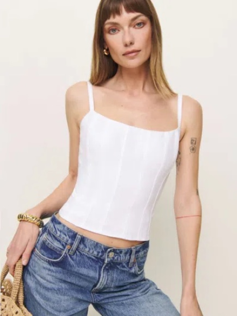 Reformation Hattie Linen Top